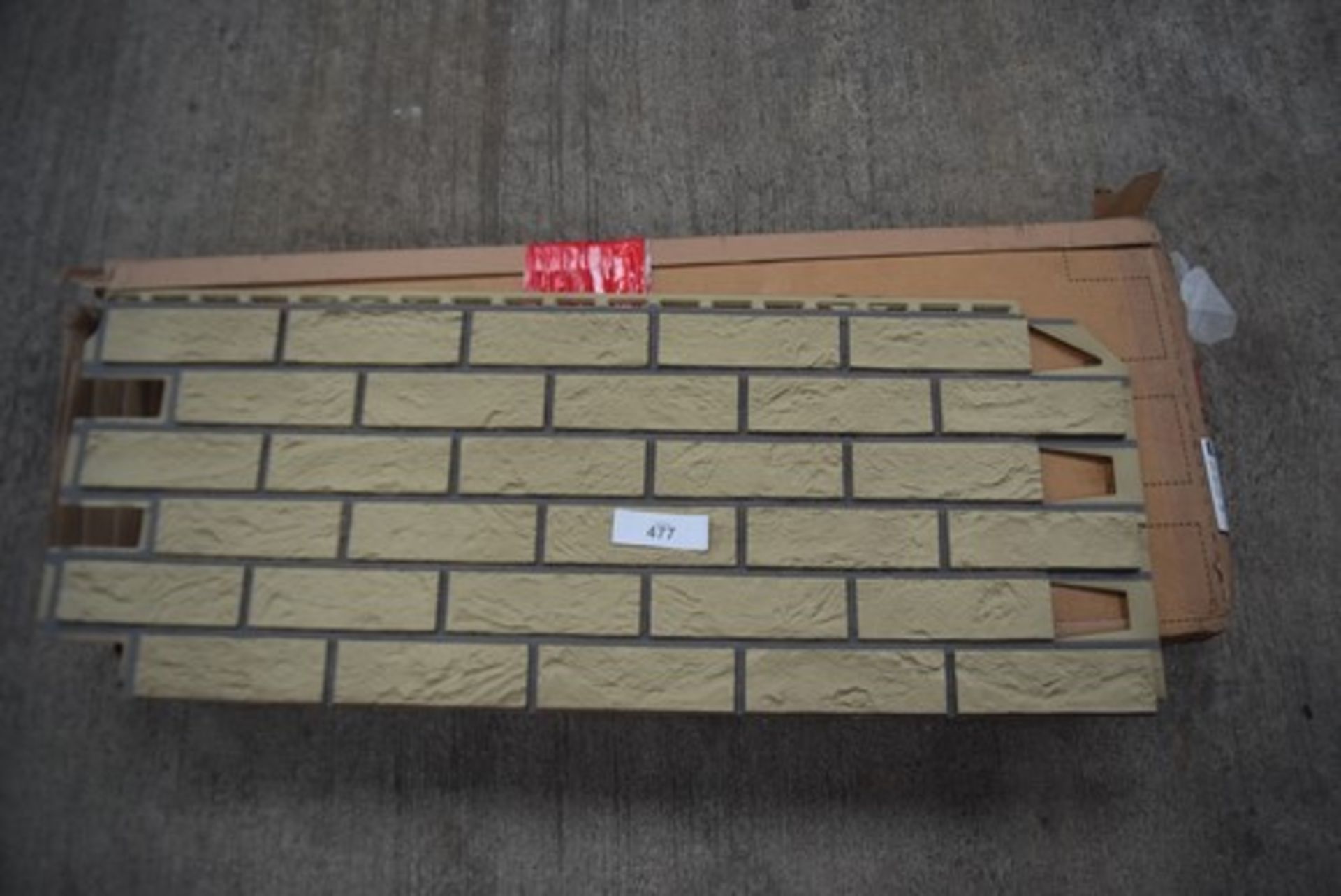 10 x 1m x 42cm panels of Vox Solid System brick facade, item No: 3009003 - new (TS)