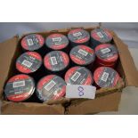 120 x Q Crimp UK, 19mm x 33m rolls of PVC tape, 80 x black, 20 x grey and 20 x red - new (GS27B)