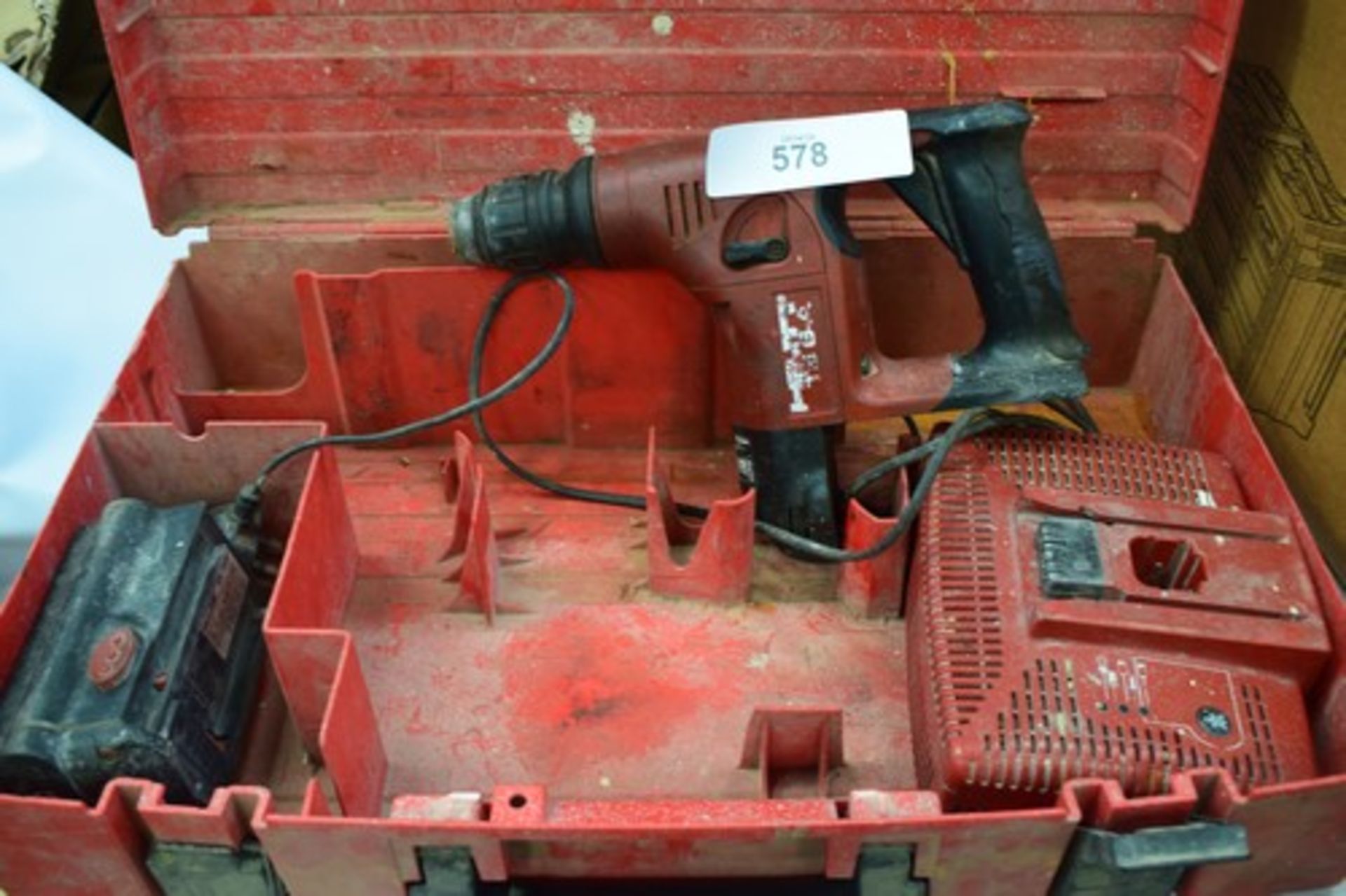 1 x Hilti cordless hammer drill, model: TE 6-A, 36v 12amp and charger - working and original red