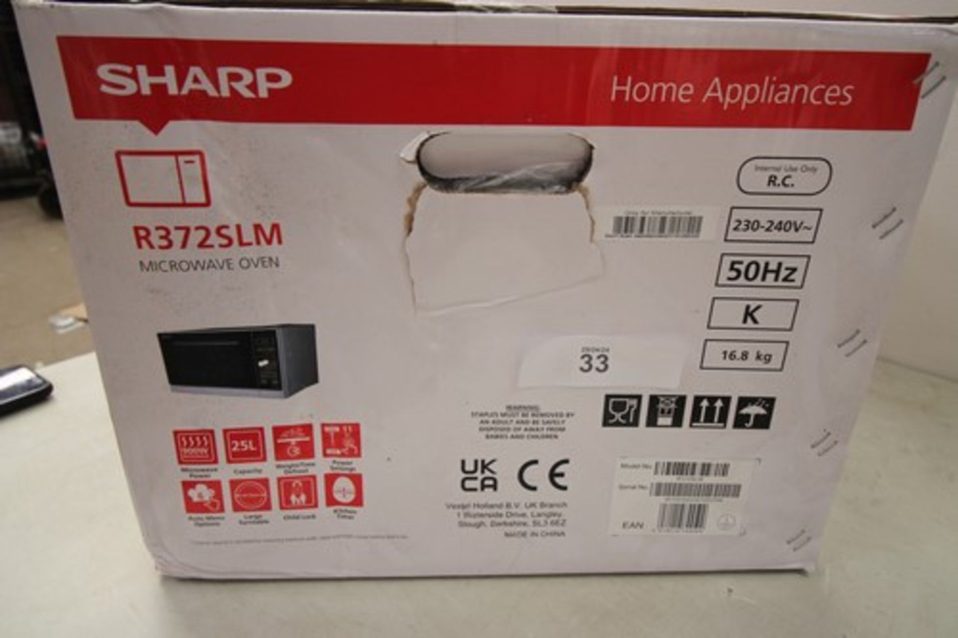 1 x Sharp 900w 25L microwave oven, model No: R3725LM - new in box (ES1) - Image 2 of 2