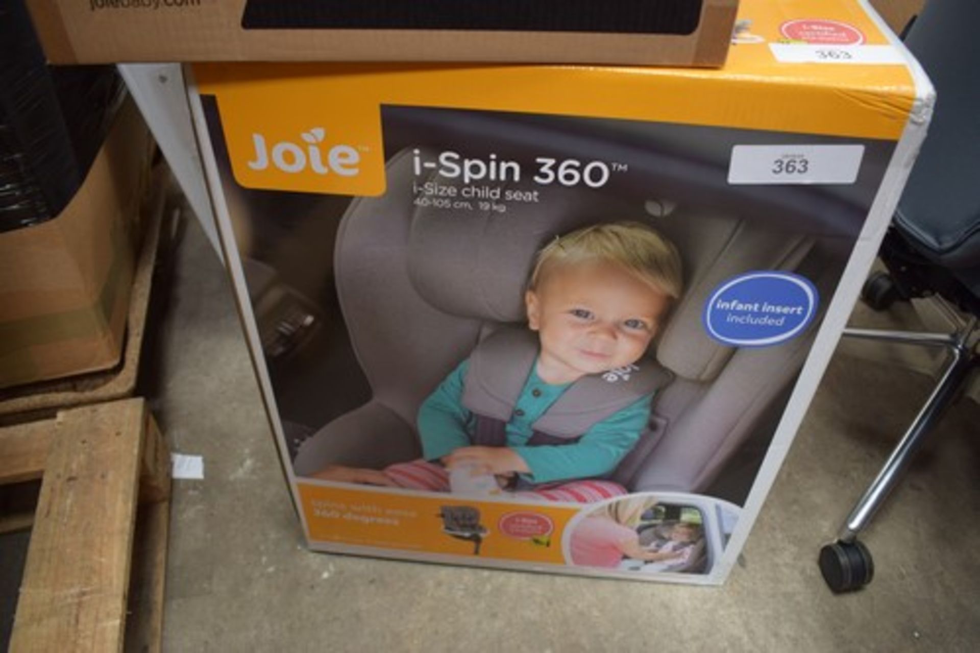 1 x Joie i-spin 360 i-size coal child's car seat, code: C1801KAC00L000, EAN: 5056080611778 -