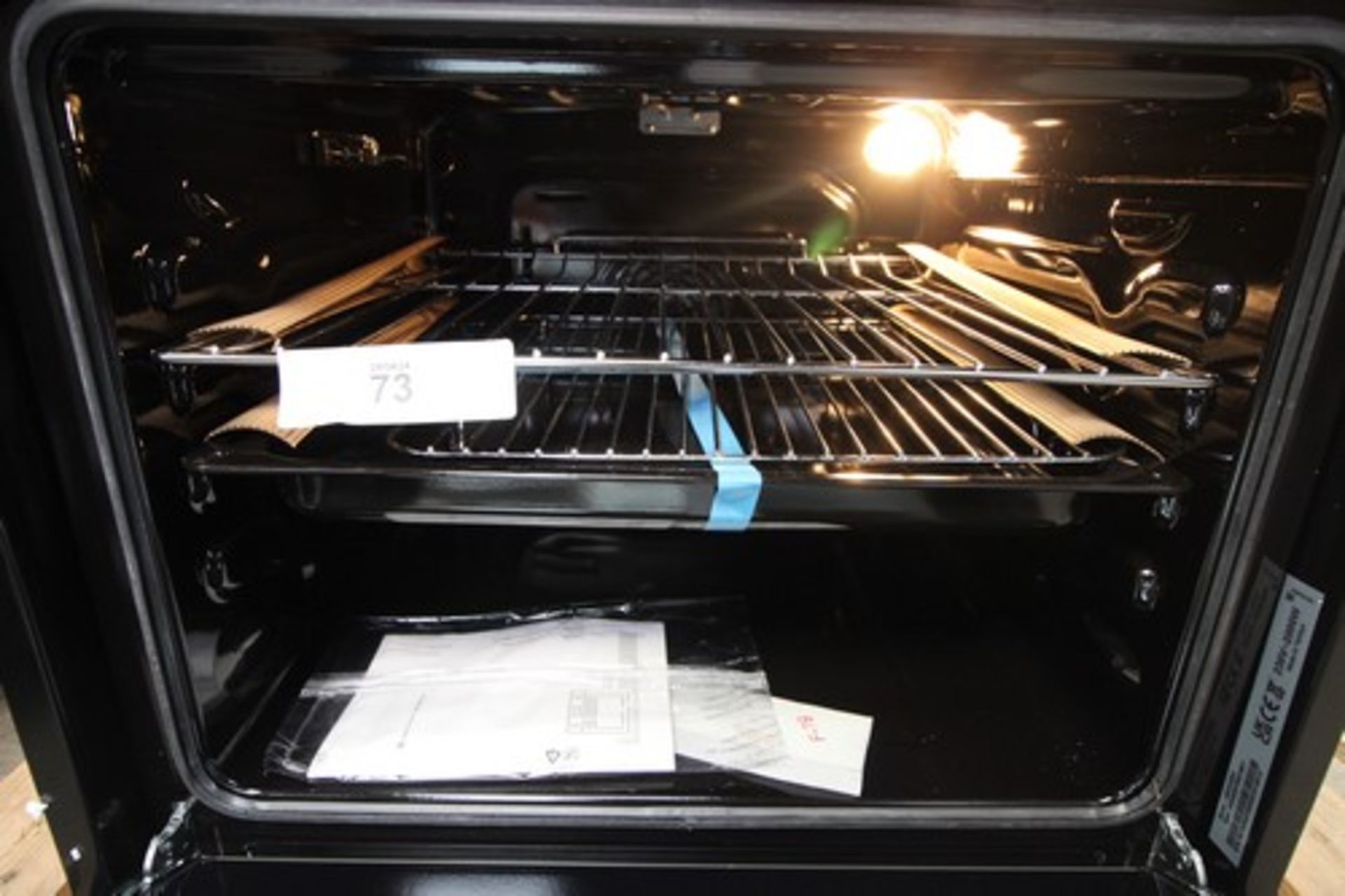 1 x Culina 65L single oven, black, model No: UB0652BK, small dent top right panel - new (ES9) - Image 2 of 3