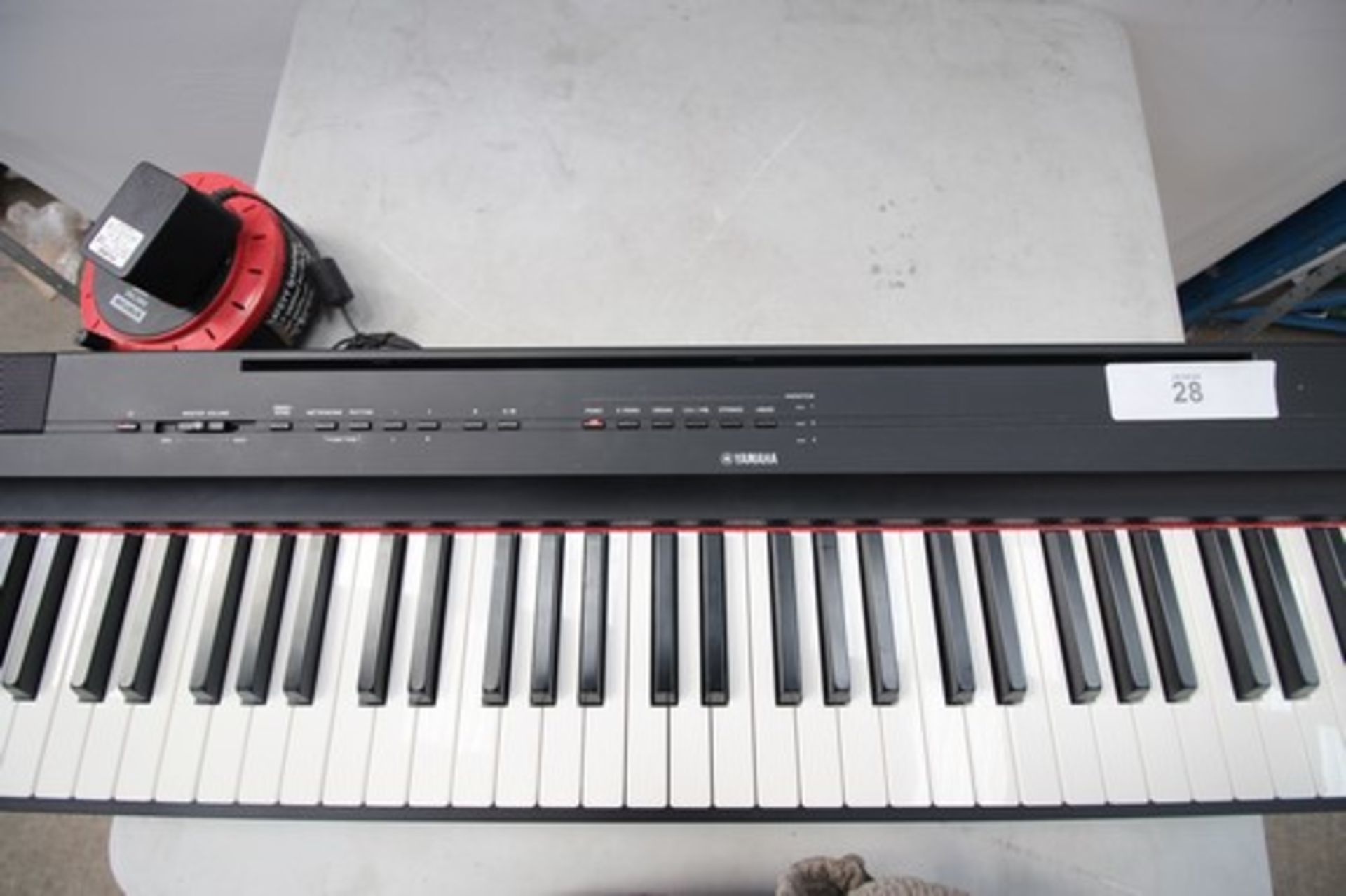 1 x Yamaha P-225B digital piano, powers on ok, not fully tested, cracked case lower right - second- - Image 2 of 2