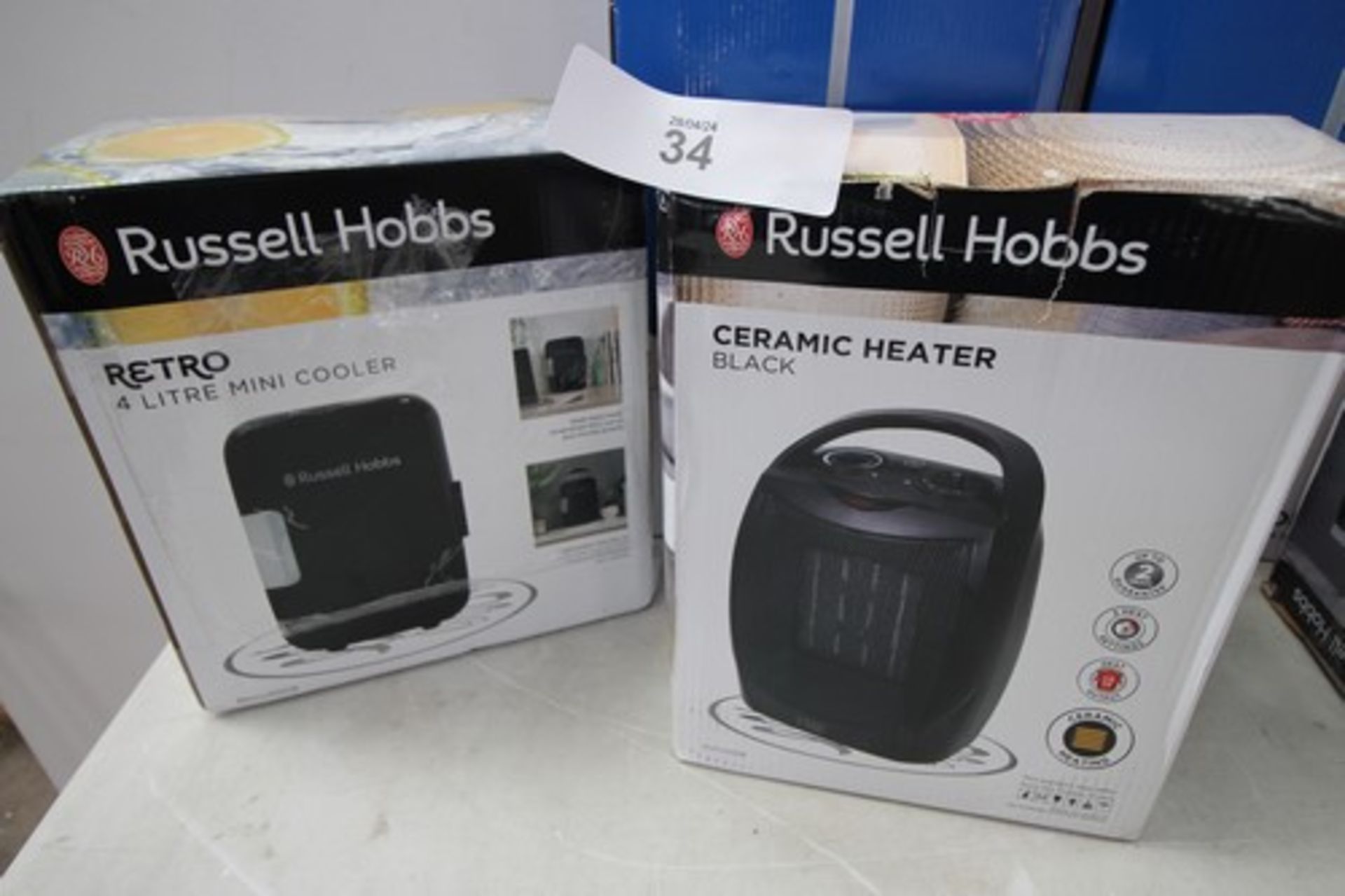 5 x Russell Hobbs products, including light weight steam cleaners, ceramic heaters and 4L mini - Image 3 of 3