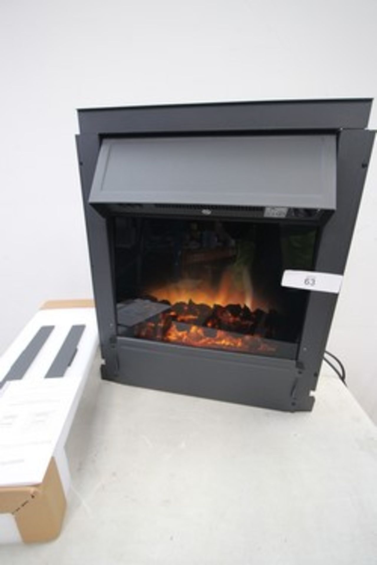 1 x Fired Up Corporation inset electric fireplace, dimensions 700 x 600 x 25mm, model No: 23W43 - n