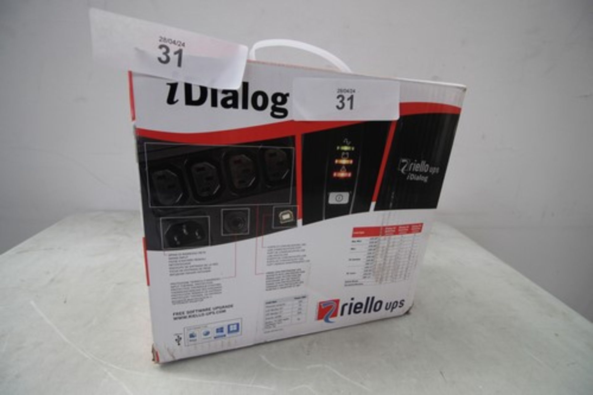 1 x Riello I Dialog 600va uninterruptible power supply, model: IDG600, power on, not fully - Image 2 of 2