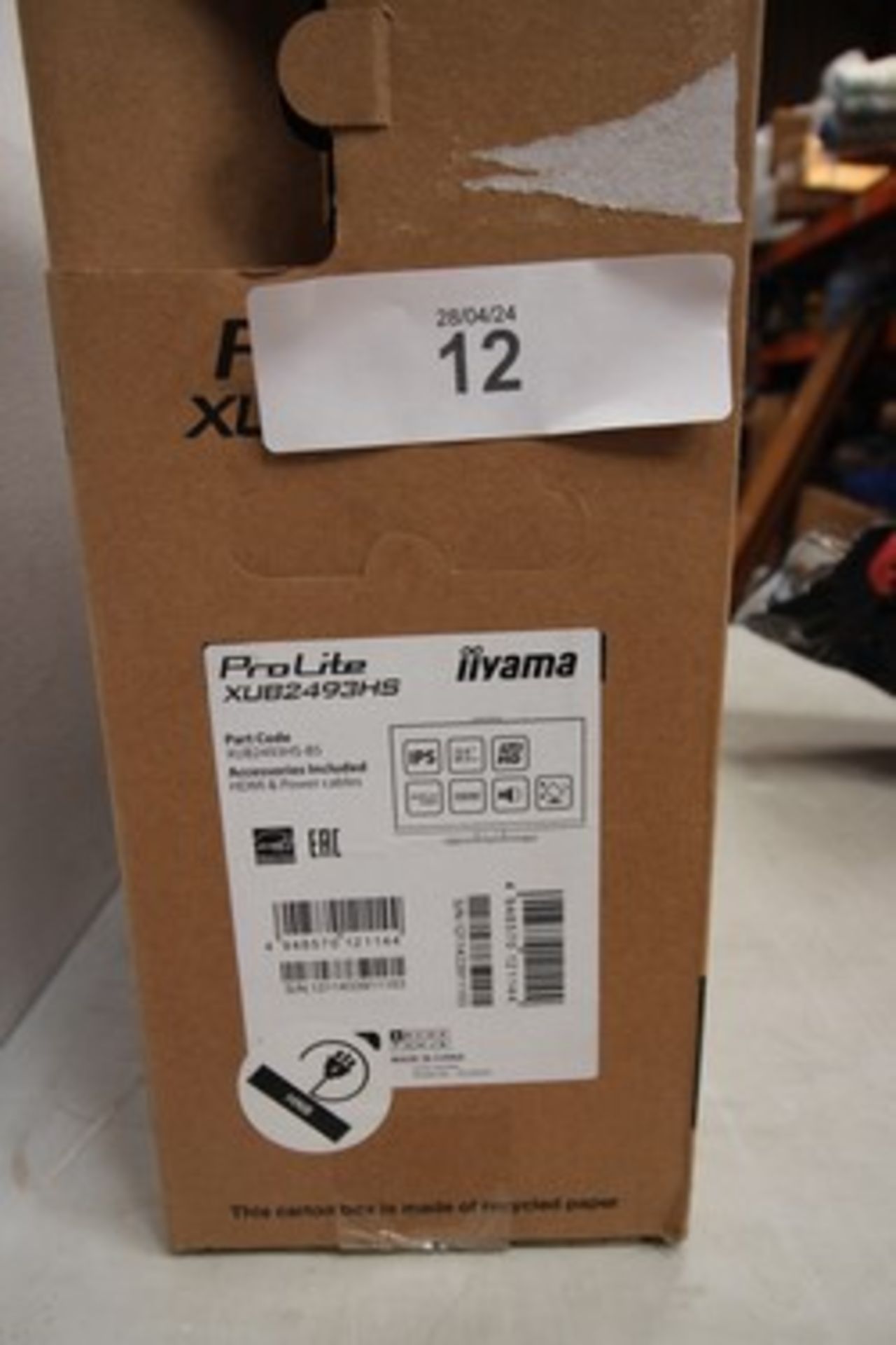 1 x Ilyma Prolite 24" monitor, Model XUB2493HS - Sealed new in box (ES17) - Image 2 of 2