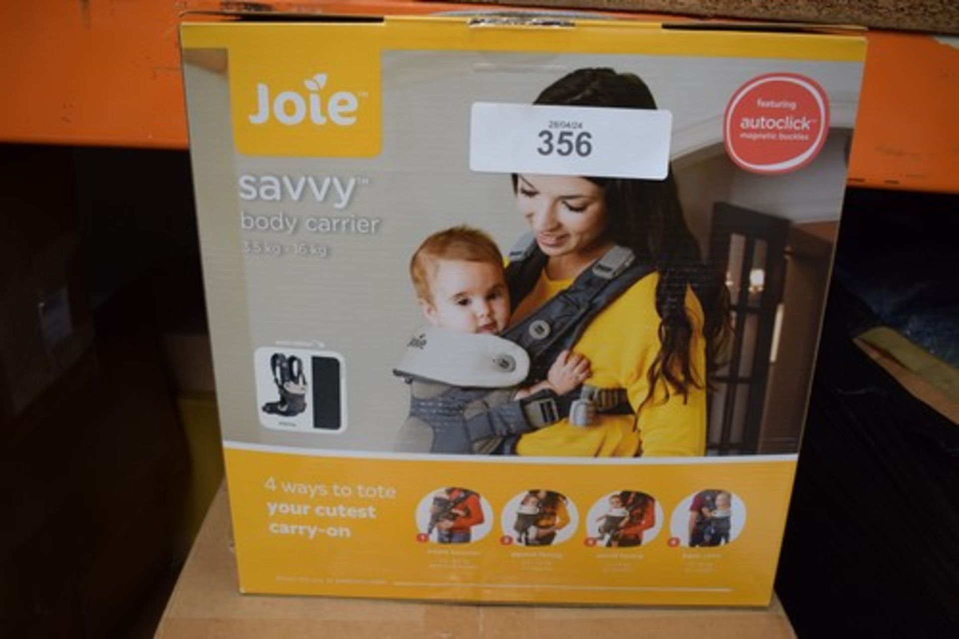1 x Joie Savvy body carrier, code: V1907AAMNA000, EAN: 5056080610900 - sealed new in box (C18)