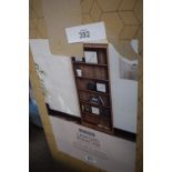 1 x Living Solutions, Canford dark oak effect bookcase, size 80.5 x 6.8 x 29.8cm - new in box (FS6)