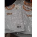 5 x Levi's slim fit cropped t-shirts, all white, sizes 1 x L, 2 x M, 1 x S and 1 x XS - sealed new