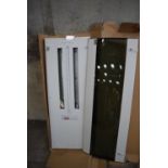 3 x Hager TPN boards, comprising 1 x 4 way, 125amp, item No: JK104BGSD (missing front plastic door