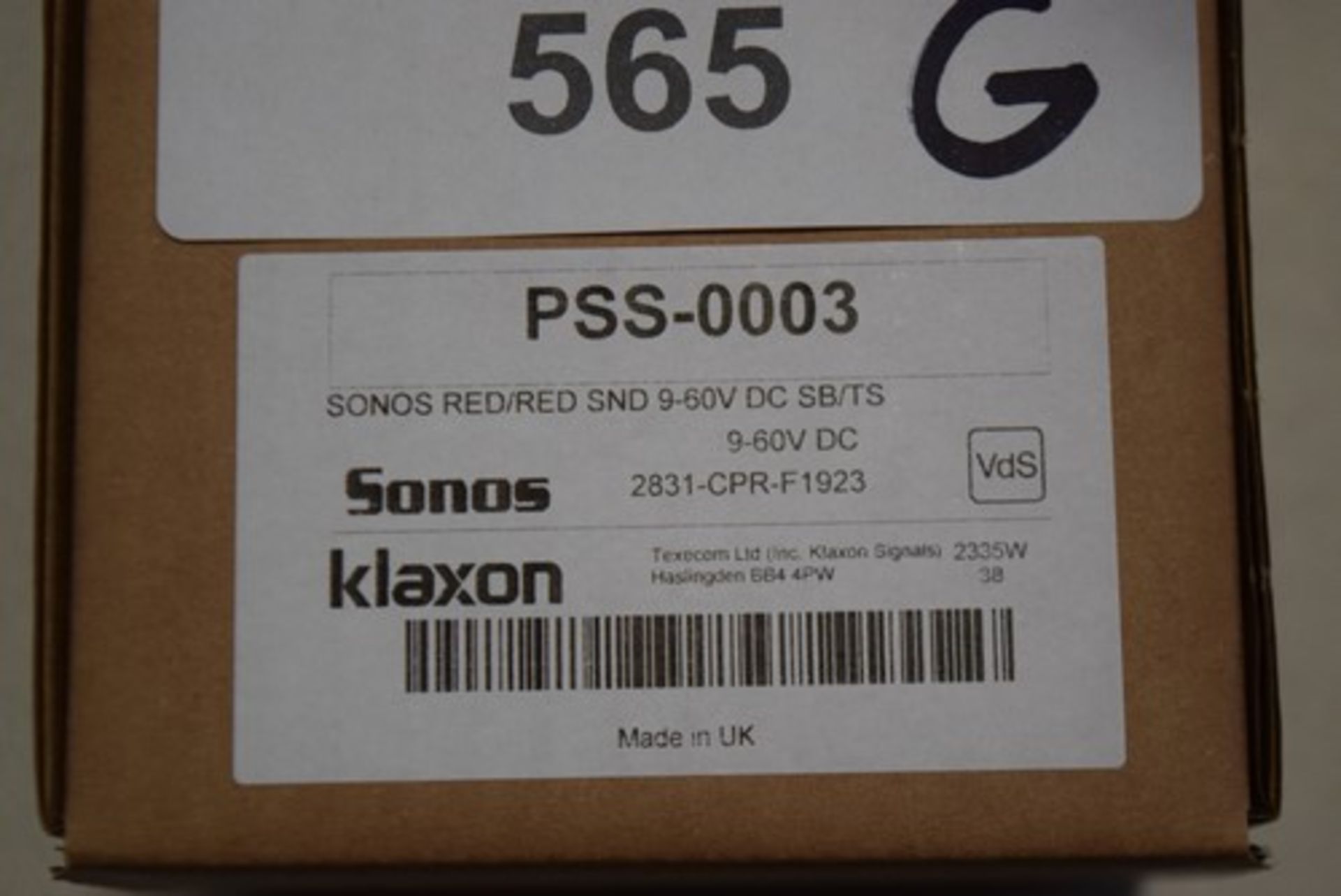 10 x Sonos Klaxon sounders, item No: PSS-0003 - new in box (GS30A) - Image 2 of 2