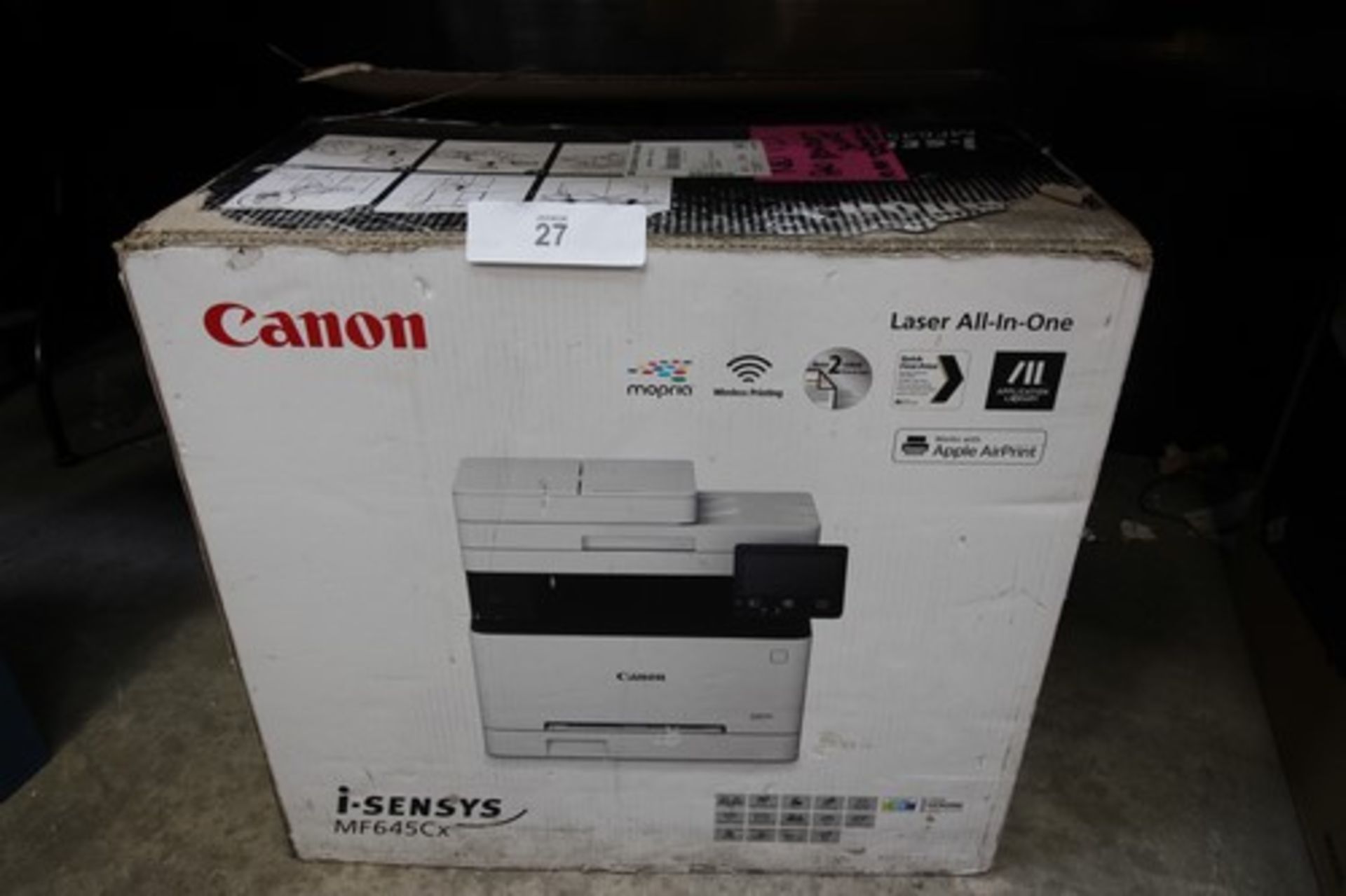 1 x Cannon I.Sensys all in one MF645CX laser printer, ref. No. 3102C026AA, dusty from storage - - Image 2 of 3