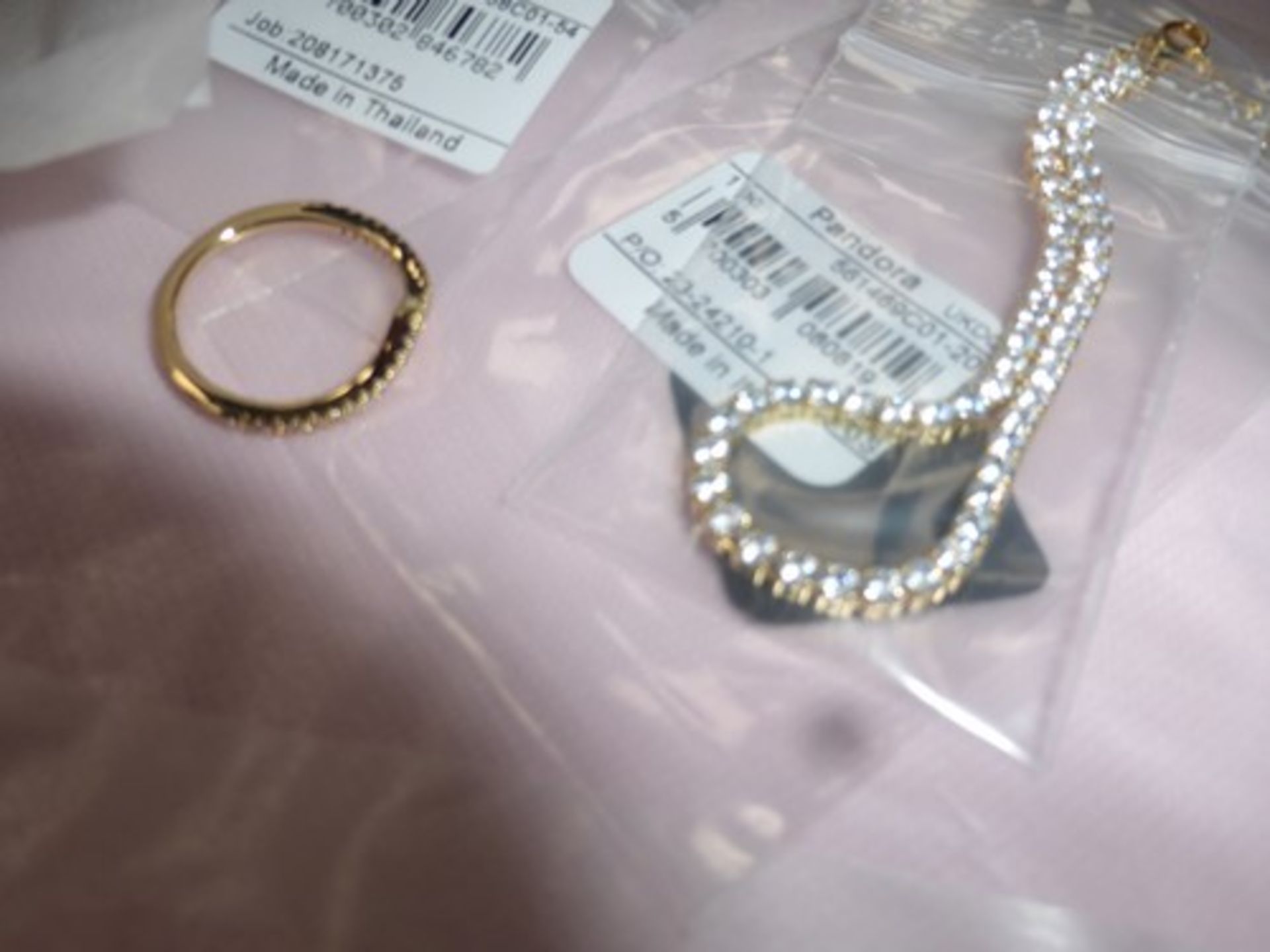 3 x items of Pandora jewellery, comprising of 1 x pair of infinity stud earrings, 1 x diamond - Image 2 of 2