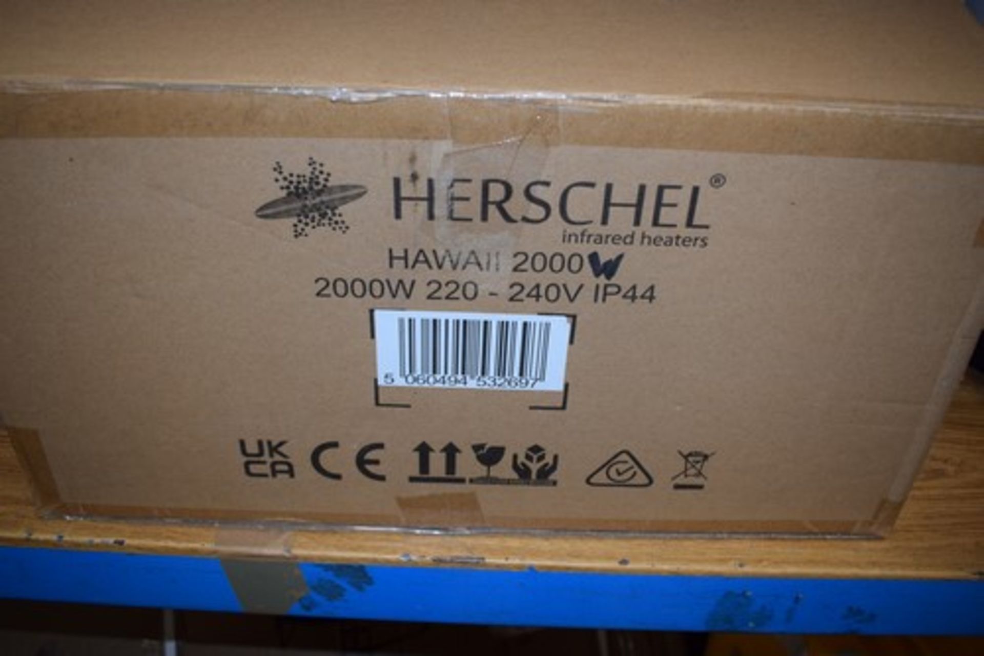1 x Herschel Hawaii 2kw warm glow infrared heater, EAN: 5060494532697 - new in box (ES16)
