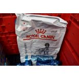 A large selection of dog food including 48 x 400g sachets of Natural mixed selection natural dog