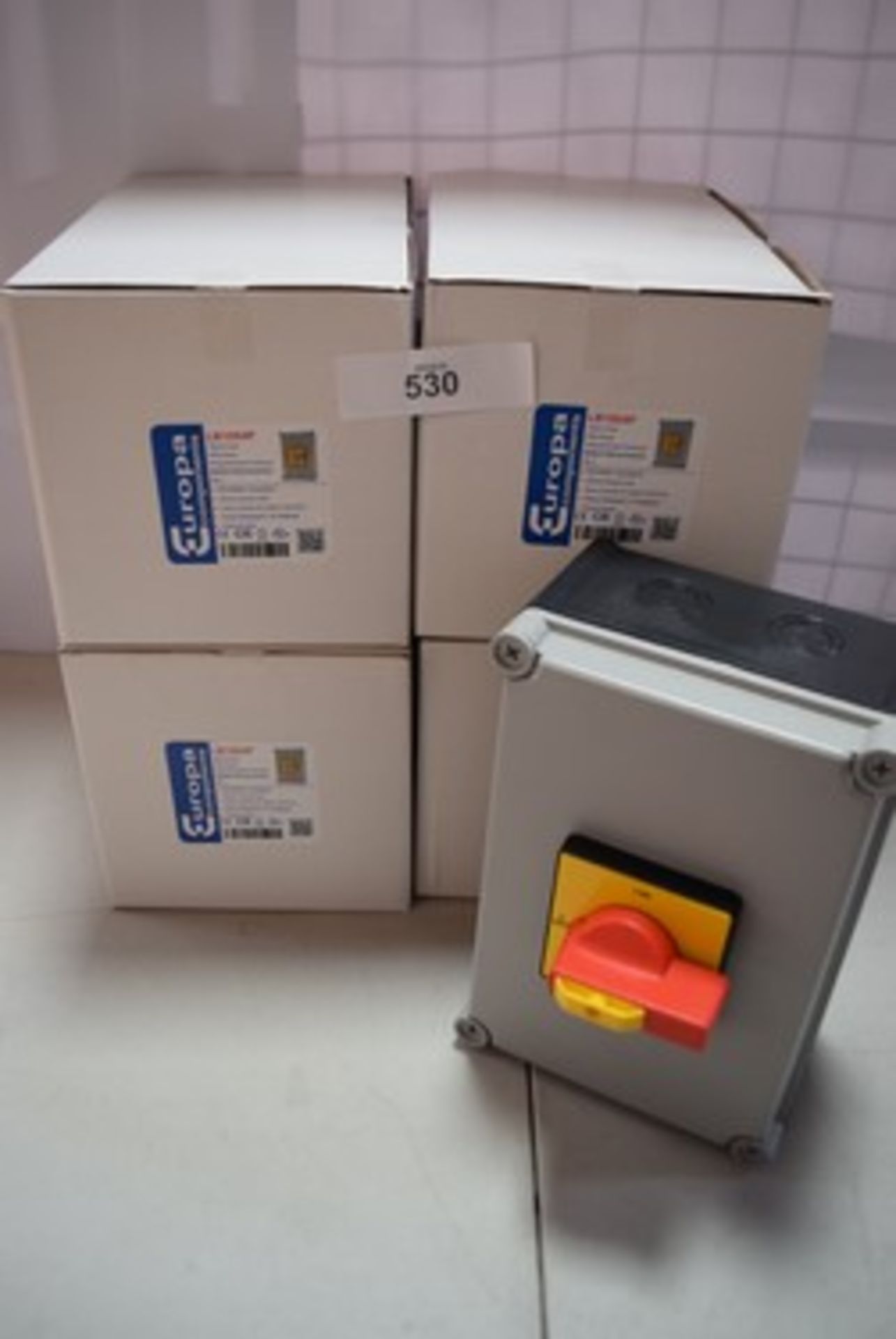 5 x Europa rotary isolator, 4 pole, 100amp, item No: LB1004P - new in box (GS28C)