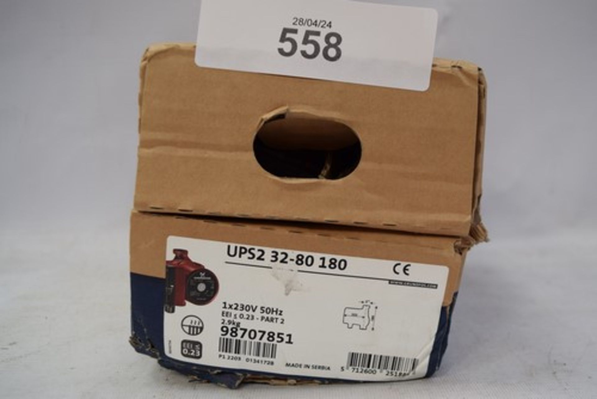 1 x Grundfos UPS 32-80 light commercial circulating pump - New in box (GS5)
