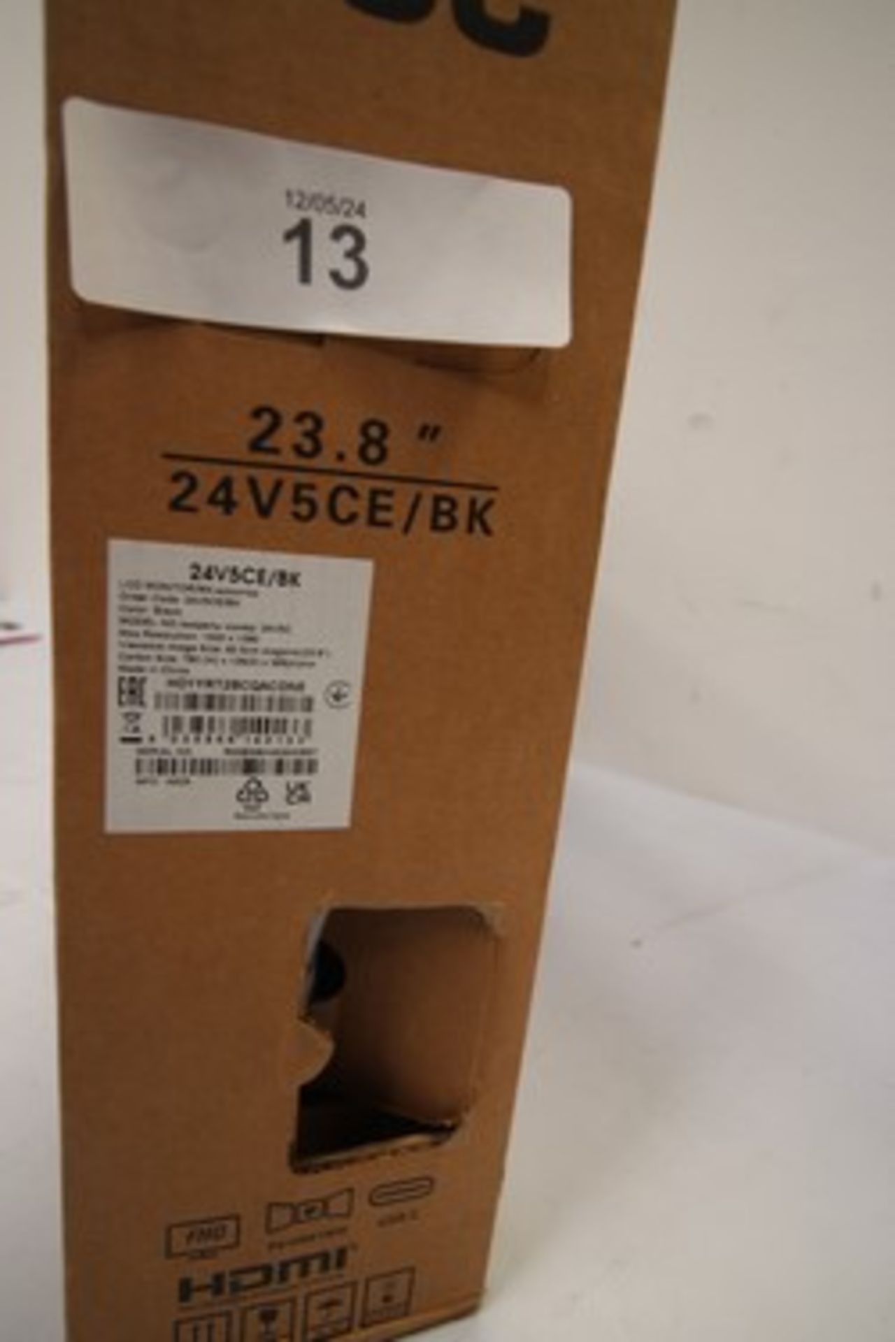 1 x AOC 23.8" wide screen monitor, model No: 24V5CE/BK - new in box (ES3 cage) - Image 4 of 4