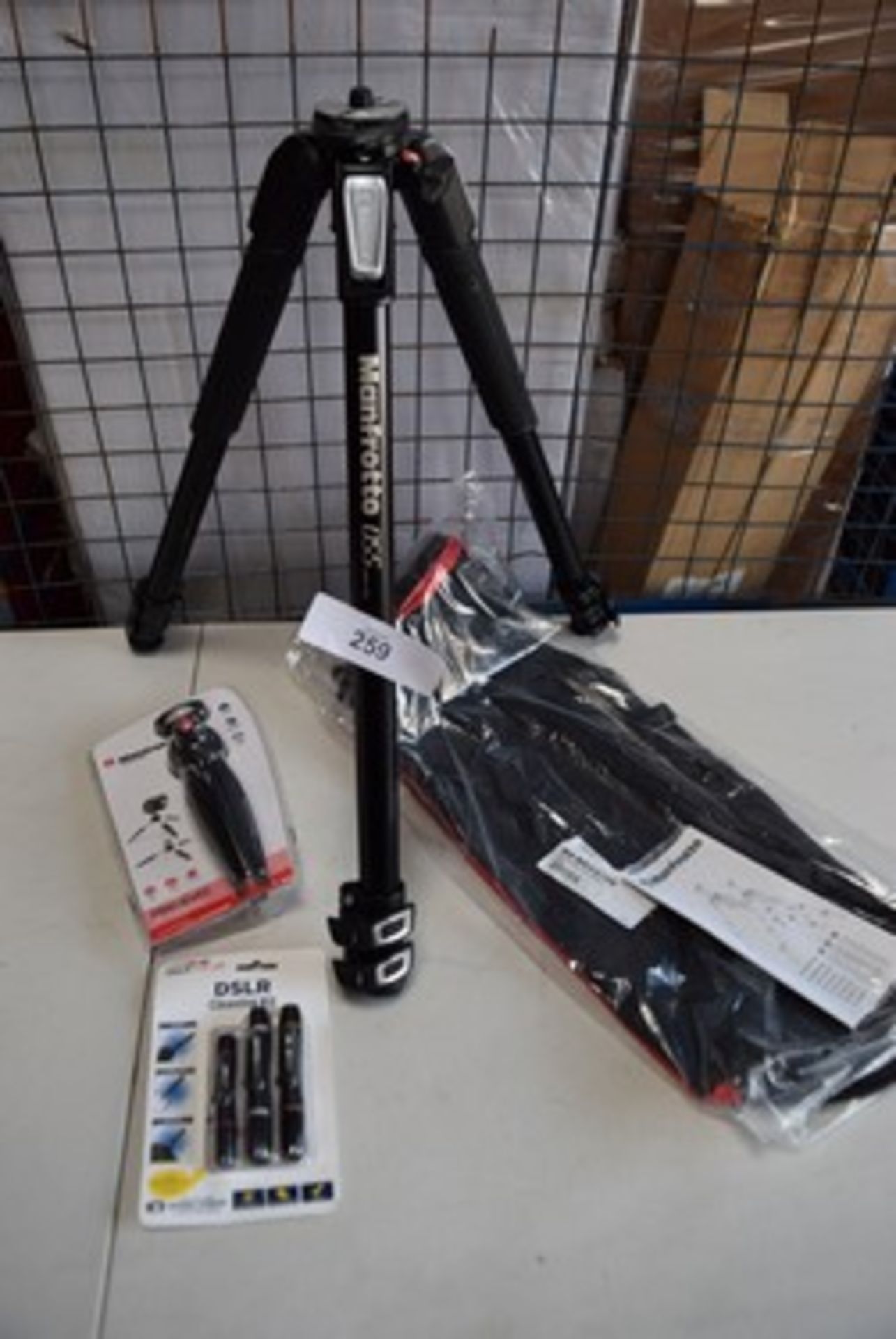 1 x Manfrotto 055 aluminium tripod with horizontal column, item No: MT055XPRO3, together with 1 x