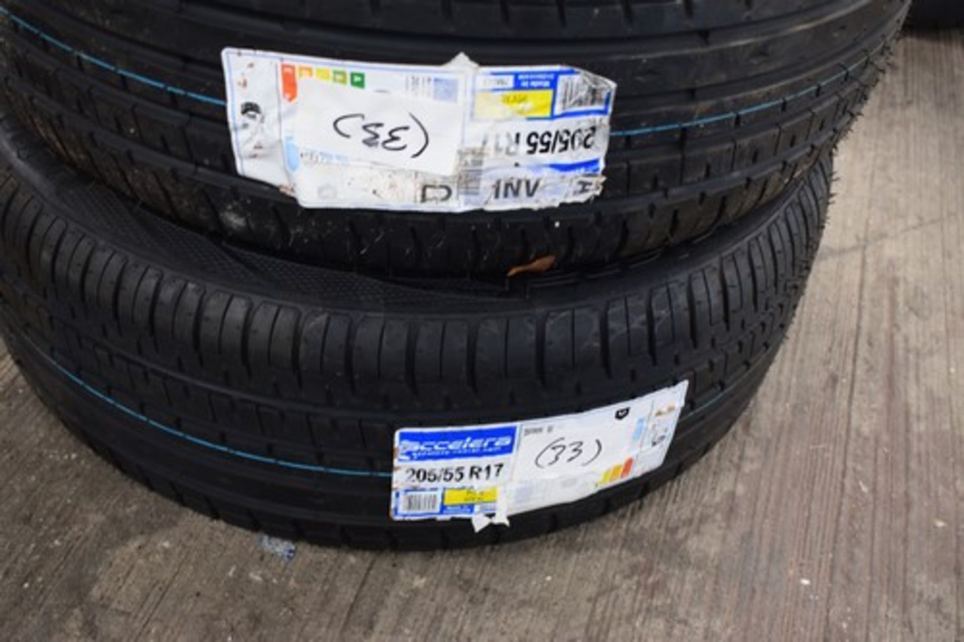 1 x pair of Accelera PHI-R tyres, size 205/55R17 95V XL - new with label (C3)(33)