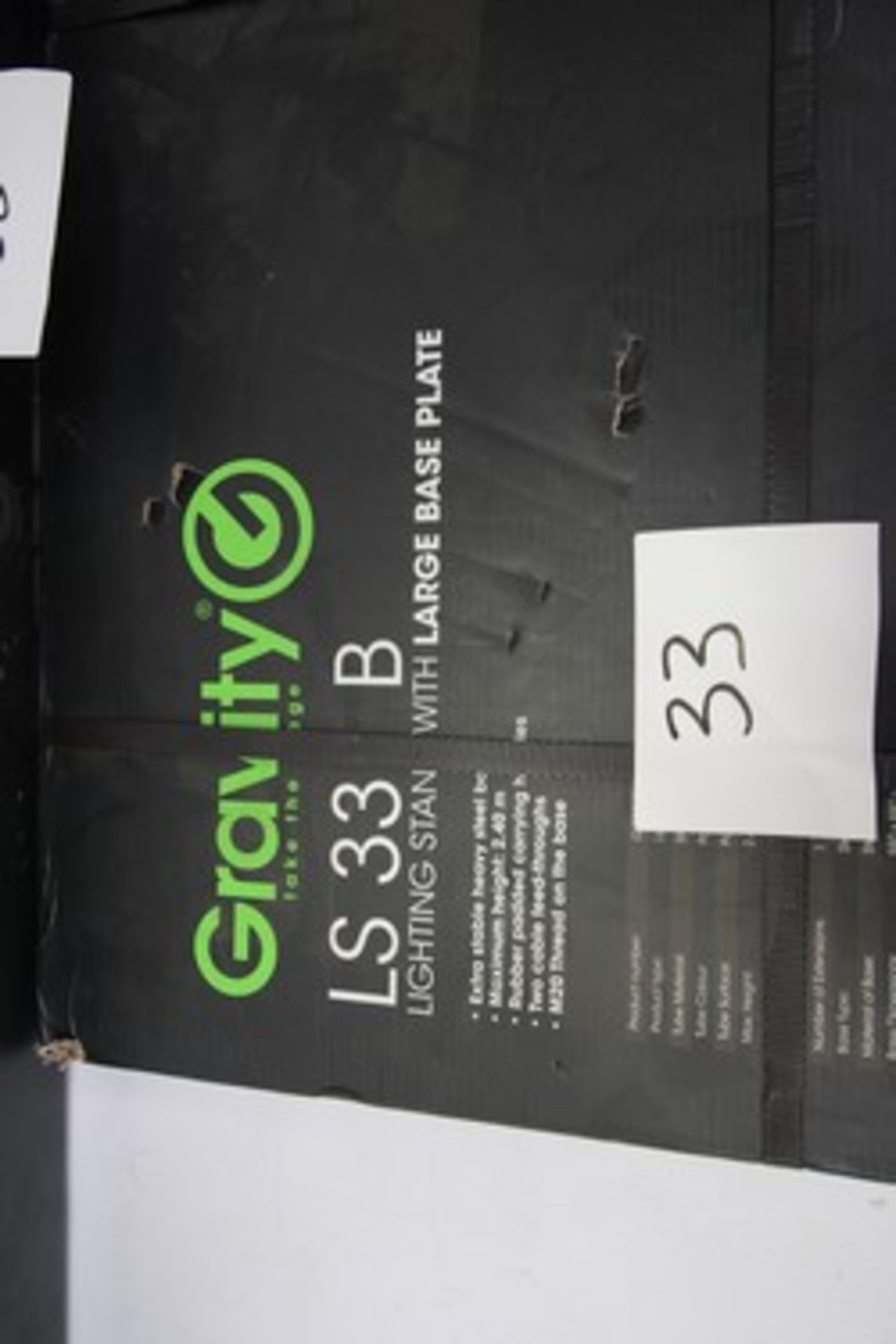 1 x Gravity large lighting stand with base, ref: LS331B - sealed new in box (ES5) - Image 2 of 3