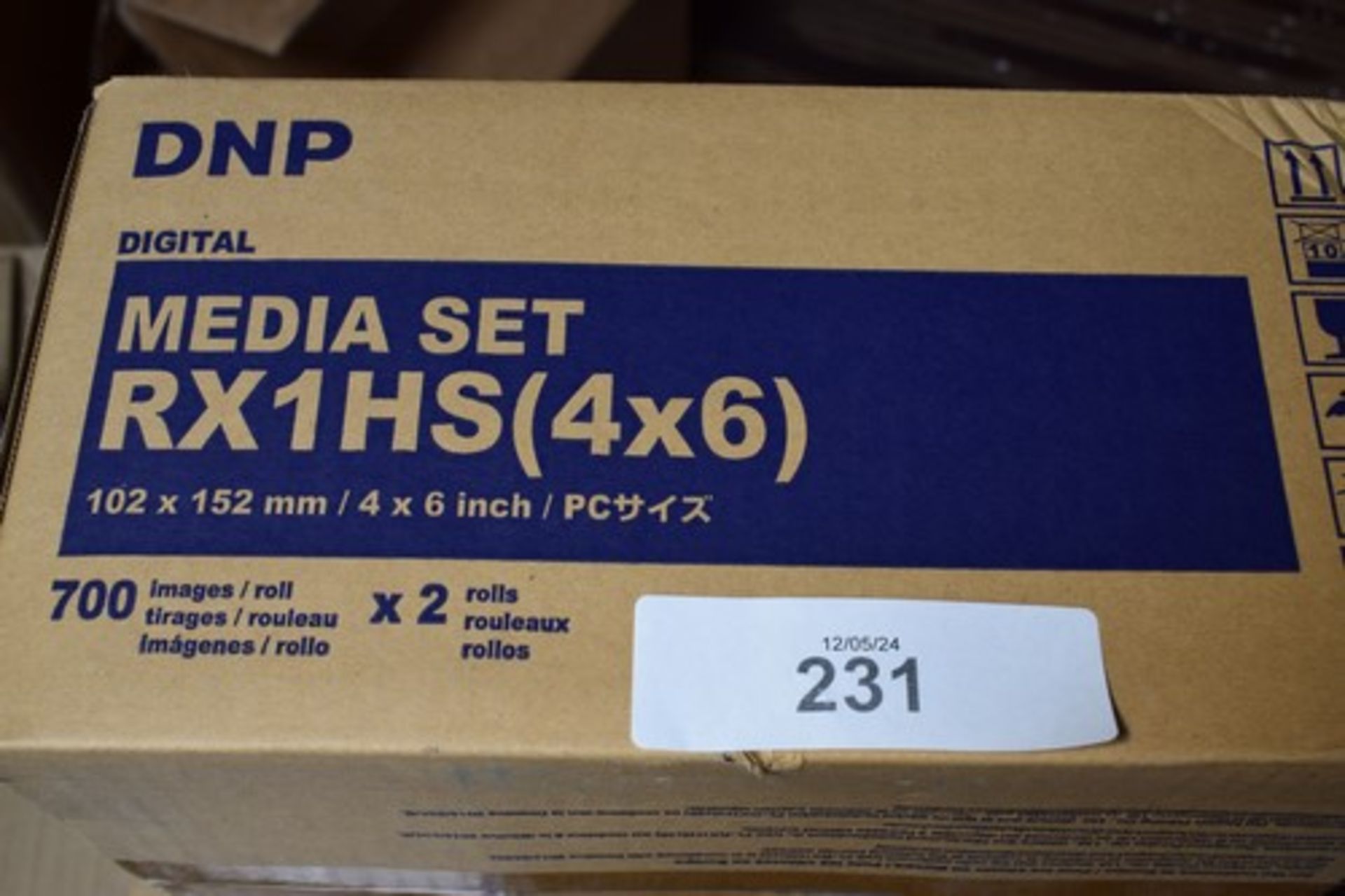 DNP Digital Printmedia for DS-RX1HS printer, 4 x 6 inch, 700 prints per roll (2 rolls per box),