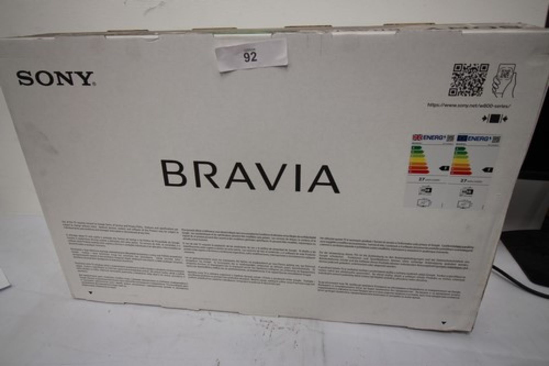 1 x Sony Bravia 32" TV, Model 32W800 - new in tatty box (ES2)