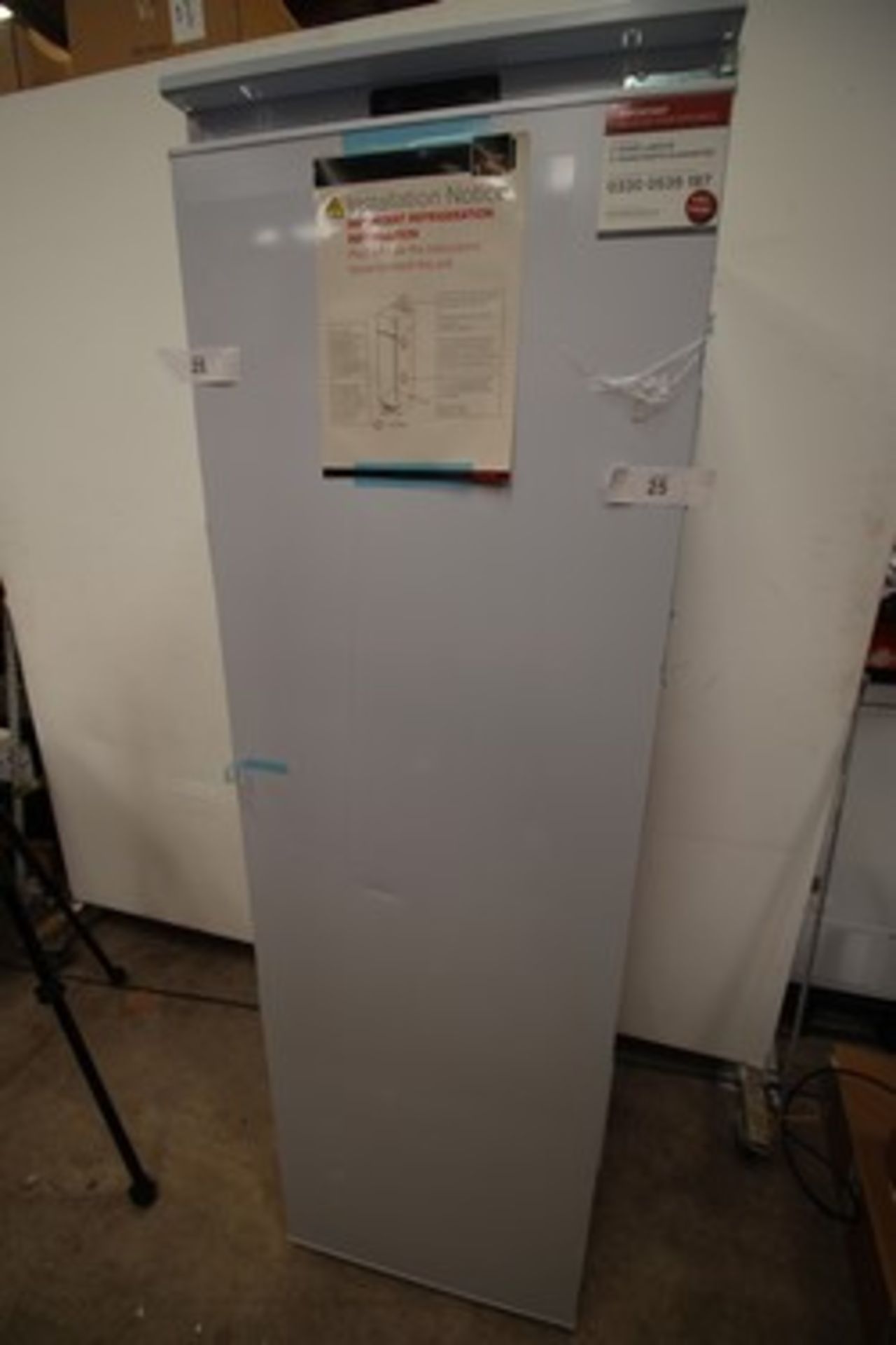 1 x CDA integrated larder fridge, model: FW821/3, 4cm dent on front panel - sealed new in box (ES4)