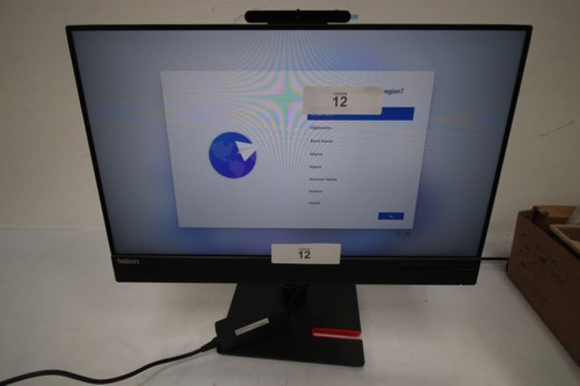 1 x Lenovo 24" monitor, model No: SD10W80615, screen only, no PC unit - new in box (ES3 cage)