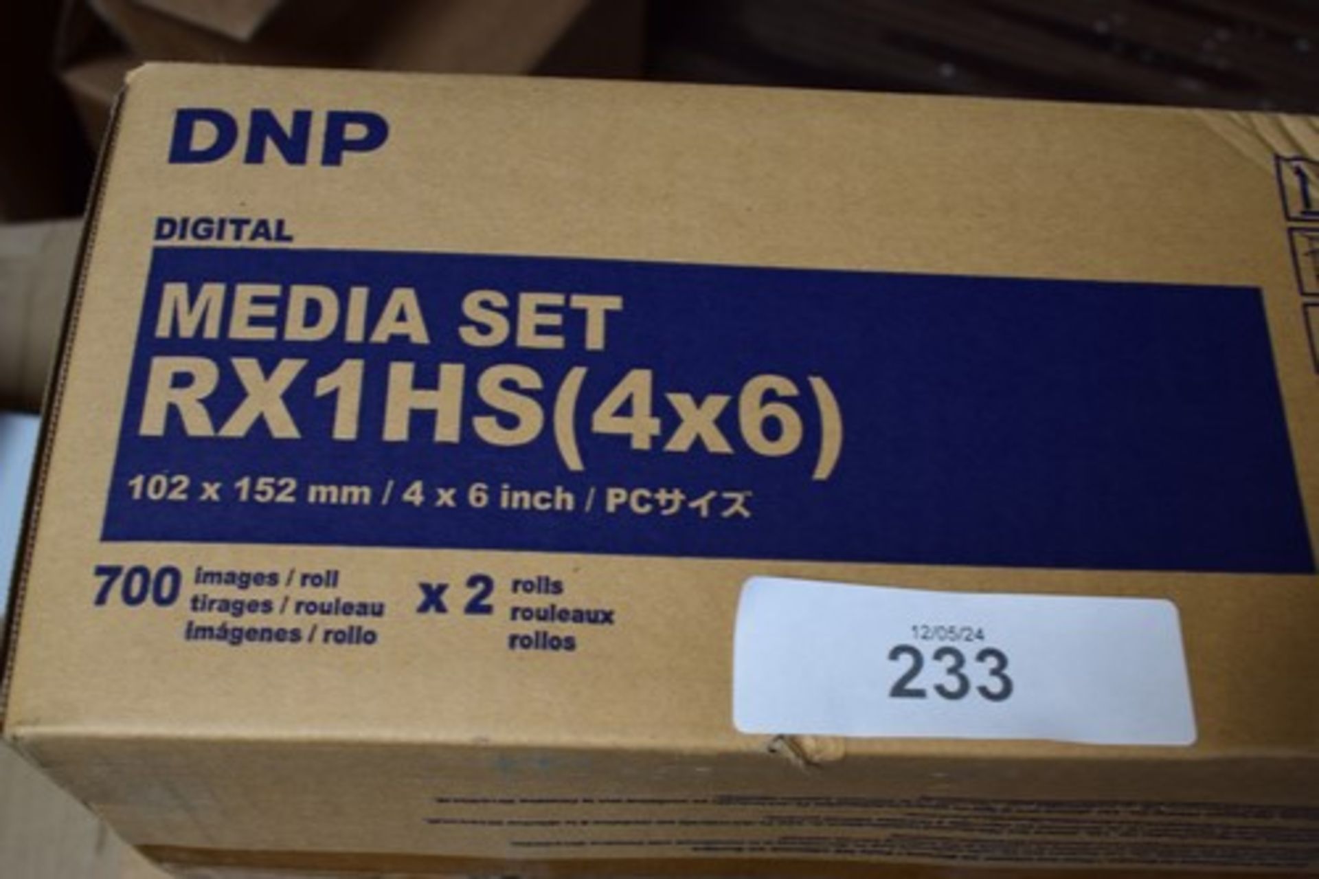 DNP Digital Printmedia for DS-RX1HS printer, 4 x 6 inch, 700 prints per roll (2 rolls per box),