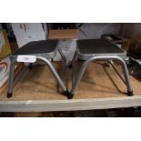 2 x steel step stools, code HJ501Z, 150kg capacity - New (GSO)