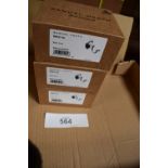 3 x Samuel Heath non lacquered robe hooks, Model N9531-NL, EAN 5015689152426 - New in box (G6)