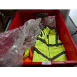 A magnum of PPE products, including work gloves, sizes 9 and 10, hard hats, assorted LEO workwear,