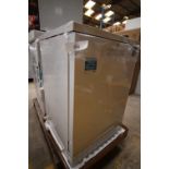 1 x Beko free standing dishwasher, Model DVN05C20W, large dent to back left hand side panel - New (