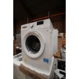 1 x Beko 8kg washing machine, Model WTL84141W, broken top panel, dented back top right corner -