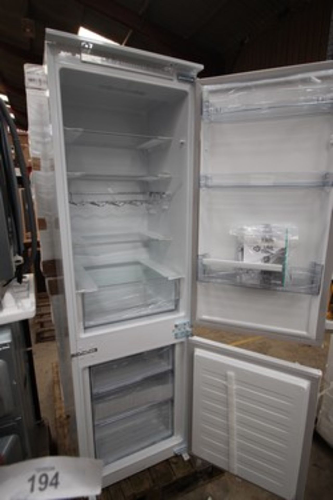 1 x Hisense built in fridge freezer, Model RIB312F4AWE, dented top right corner - New (eBay 10) - Image 2 of 5