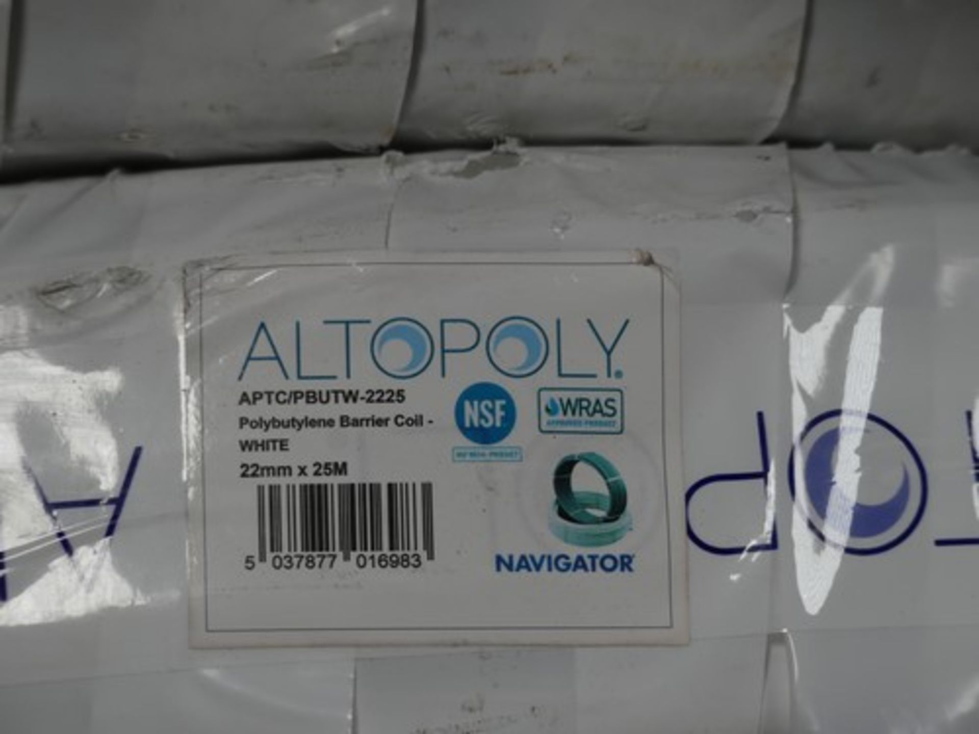 6 x rolls of Altopoly polybutylene barrier coil, comprising 3 x rolls of 15mm x 25m - white, 1 x - Image 5 of 5