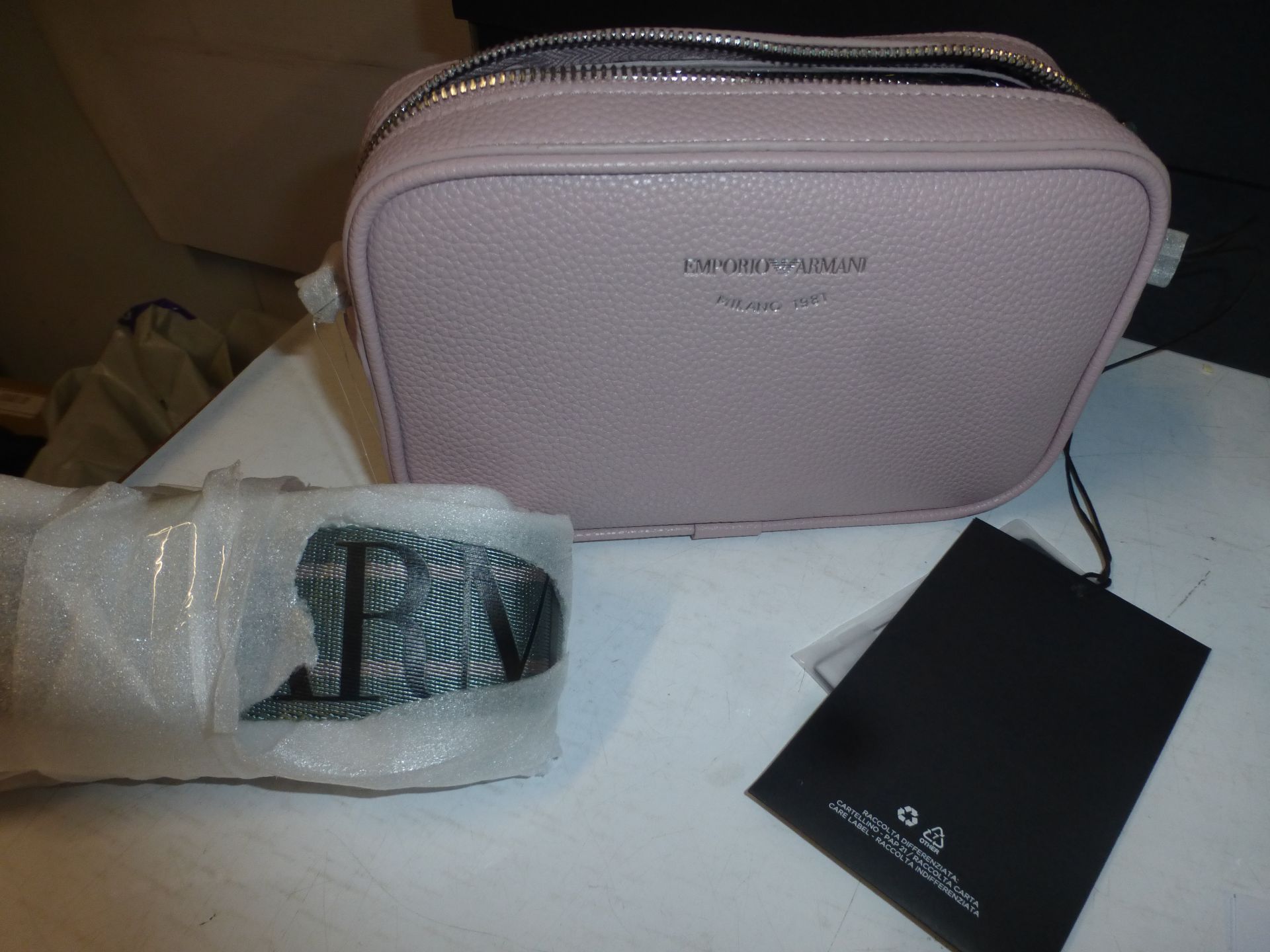 1 x pink Emporio Armani camera bag, mini - new with tags (C12B)