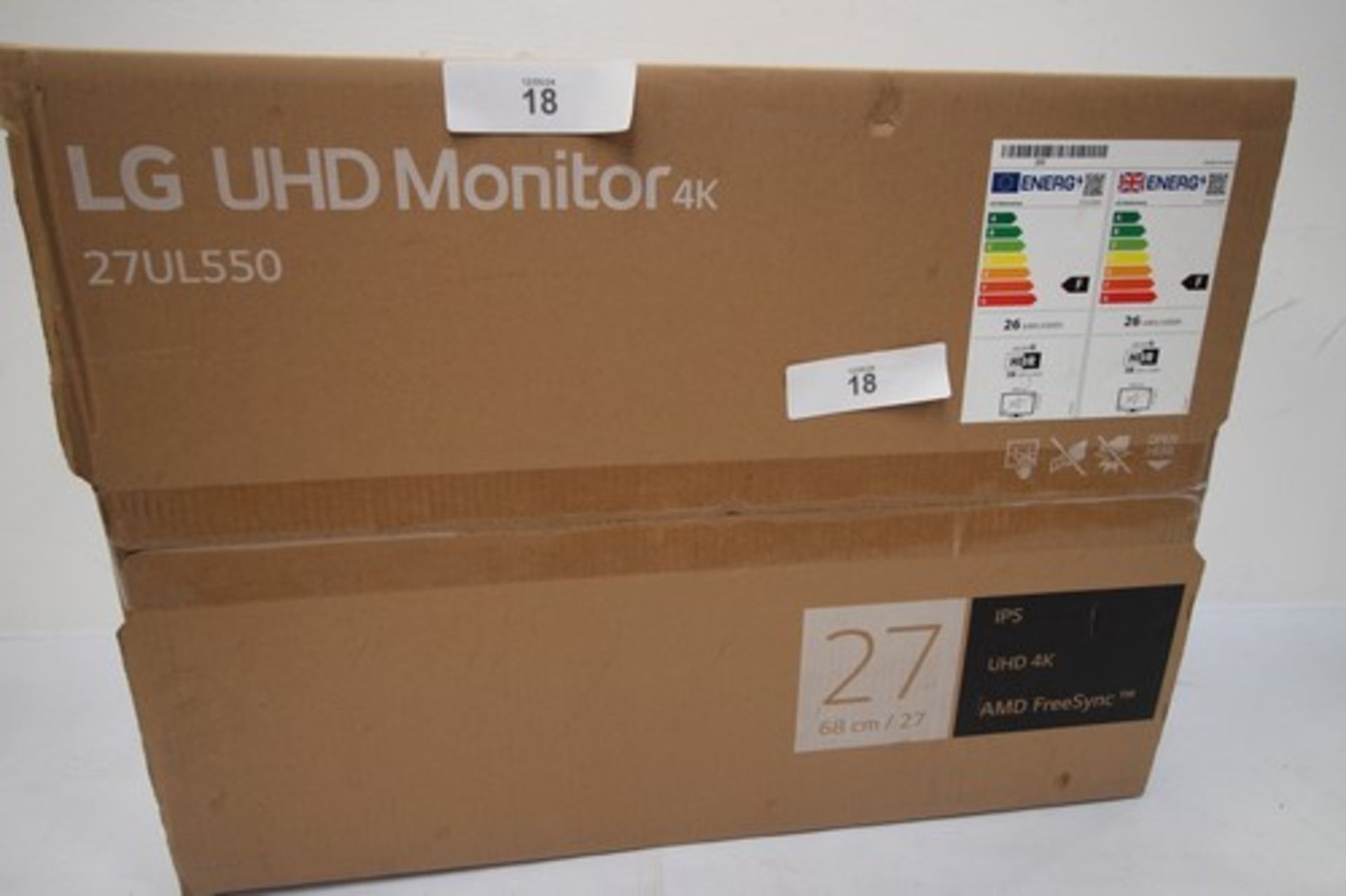1 x LG UHD 27" monitor, model No: 27UL550P - sealed new in box (ES3 cage)