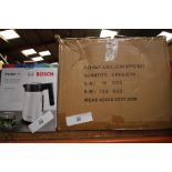 5 x kitchen appliances, including 1 x Bosch Designline 3000w kettle and 4 x Belaco BB-306 blenders -