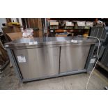 1 x Easy stainless steel hot cupboard, code AG1500, size 1500 x 600 x 850mm,. We have powered it