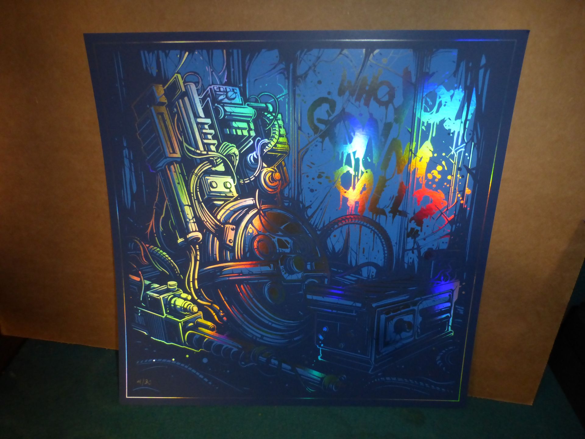 2 x Dan Mumford screenprint on foil paper, comprising (13th) limited edition and Who You Gonna Call,