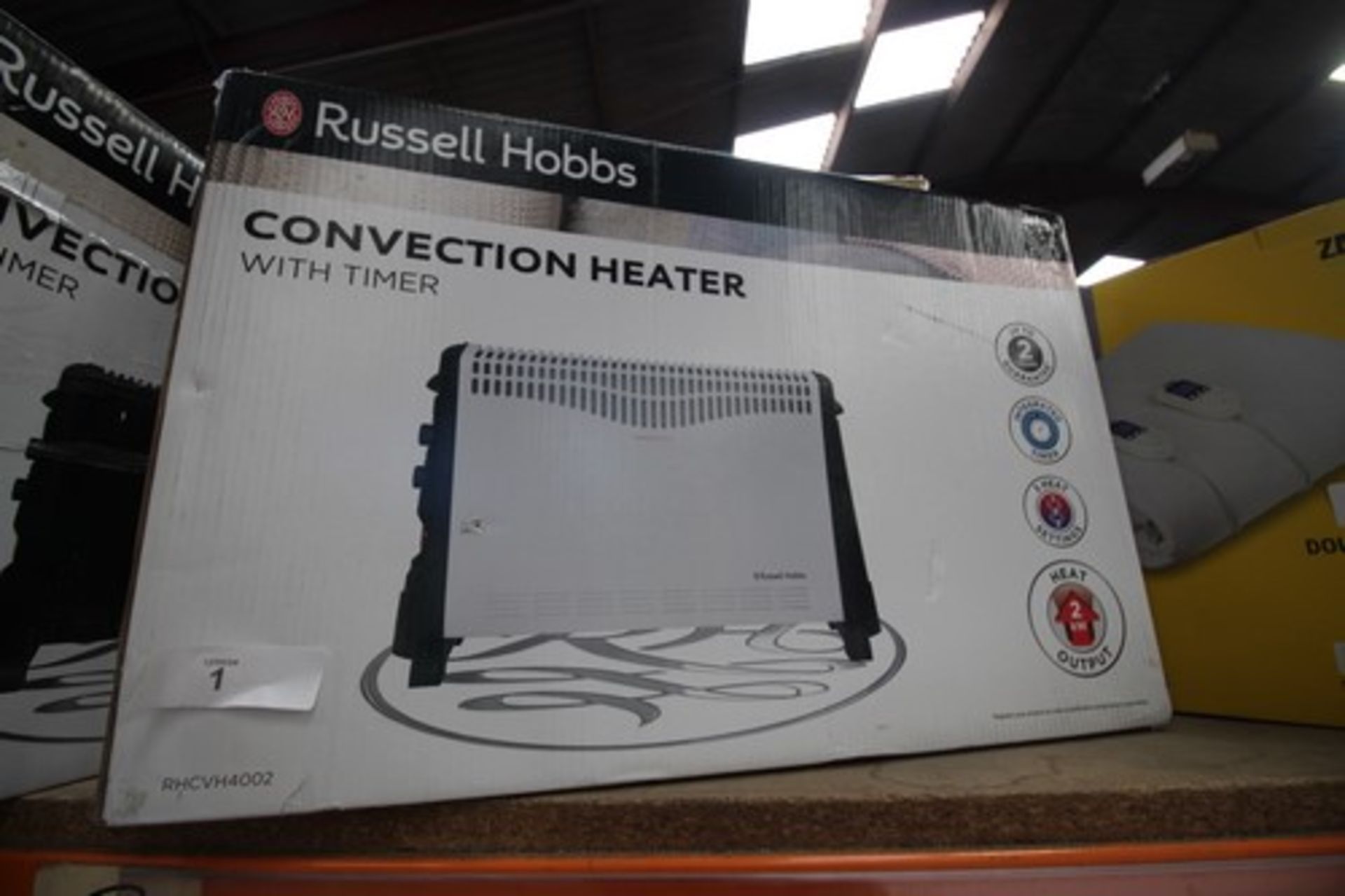 1 x Zanussi double electric blanket, together with 3 x heaters, including Russell Hobbs, etc. - - Image 2 of 3