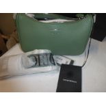 1 x Emporio Armani sage green baguette bag, mini - new with tags (C12B)