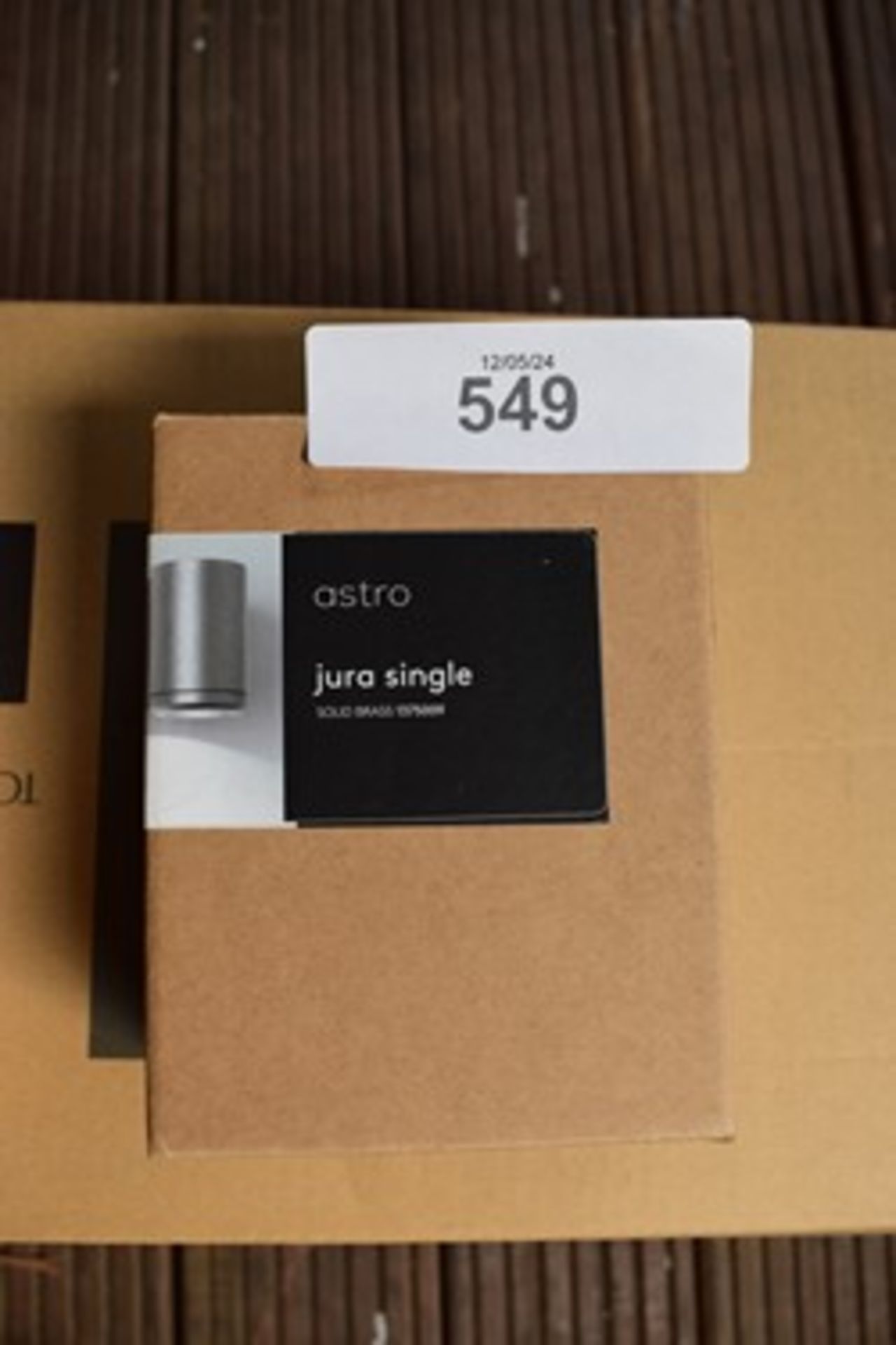 2 x Astro Jura single solid brass lights, code 1375009, EAN 5038856118940 - New in box (ES17)
