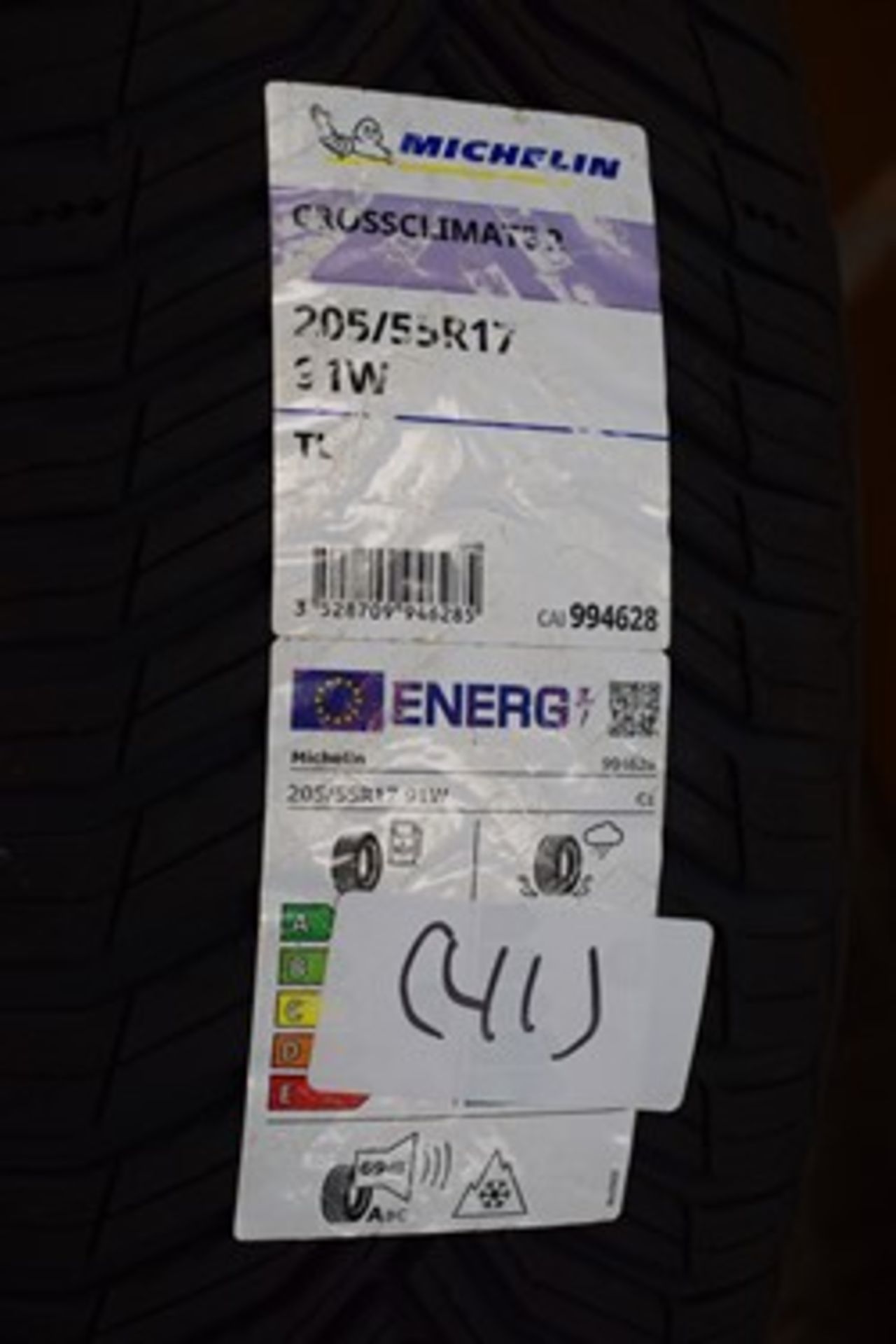 1 x Michelin Cross Climate 2 tyre, size 205/55R17 91W TL - new with label (C4)(41)