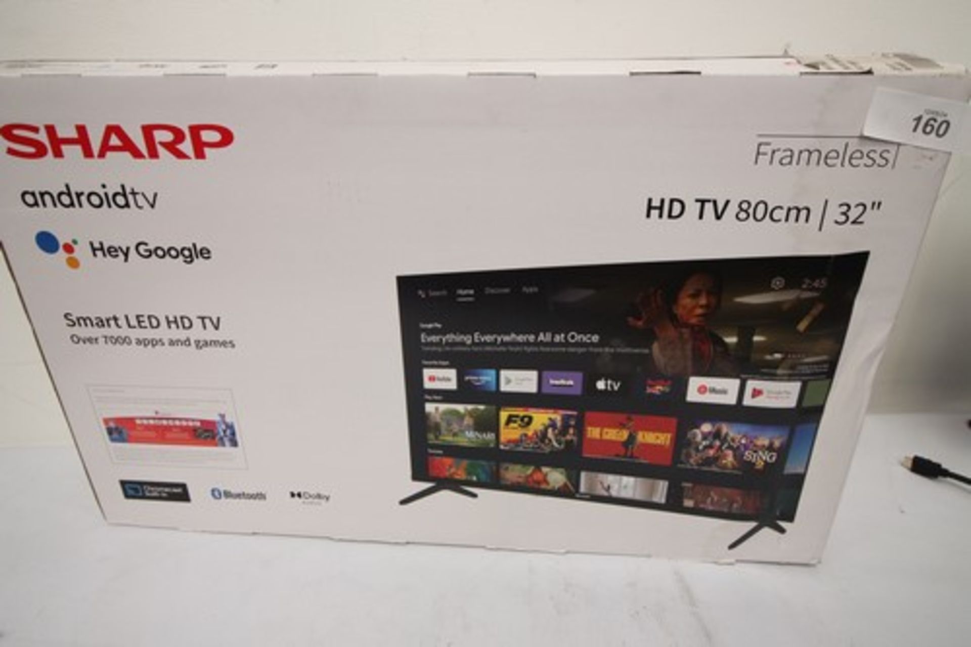 1 x Sharp 32" android TV, Model 32FH2KA - New (ES2)