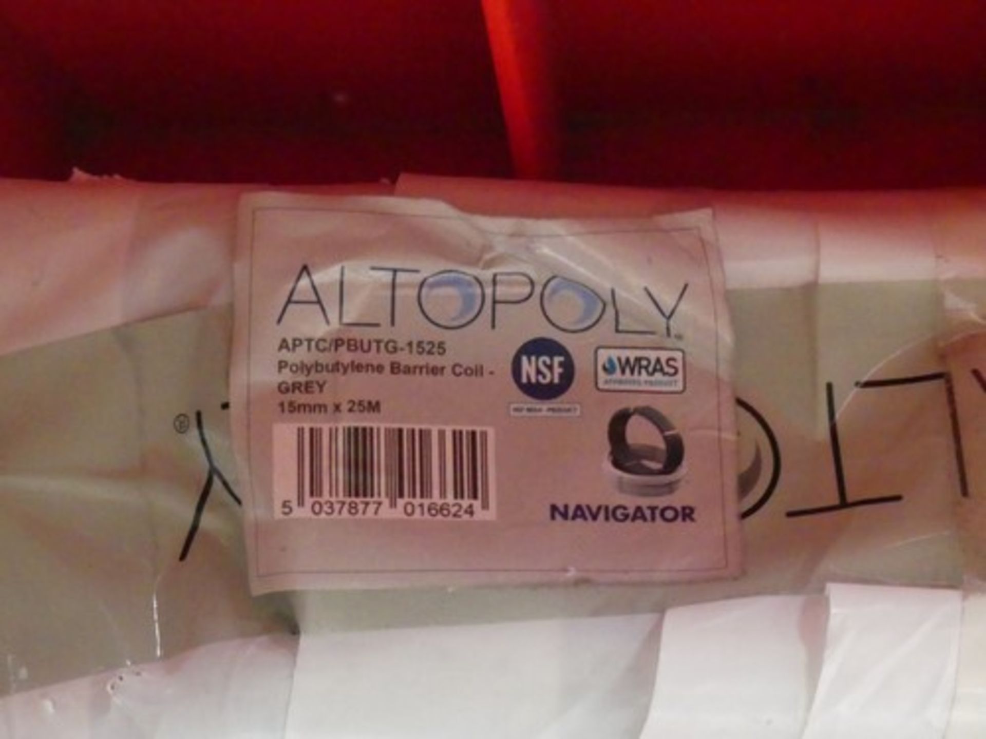6 x rolls of Altopoly polybutylene barrier coil, comprising 3 x rolls of 15mm x 25m - white, 1 x - Image 3 of 5
