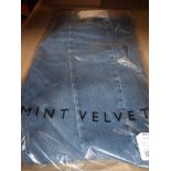 1 x pair of Mint Velvet, mid rise jeans, size 12 and 2 x Oliver Bonus feather print mesh midi dress,